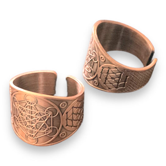 metaron angel copper ring