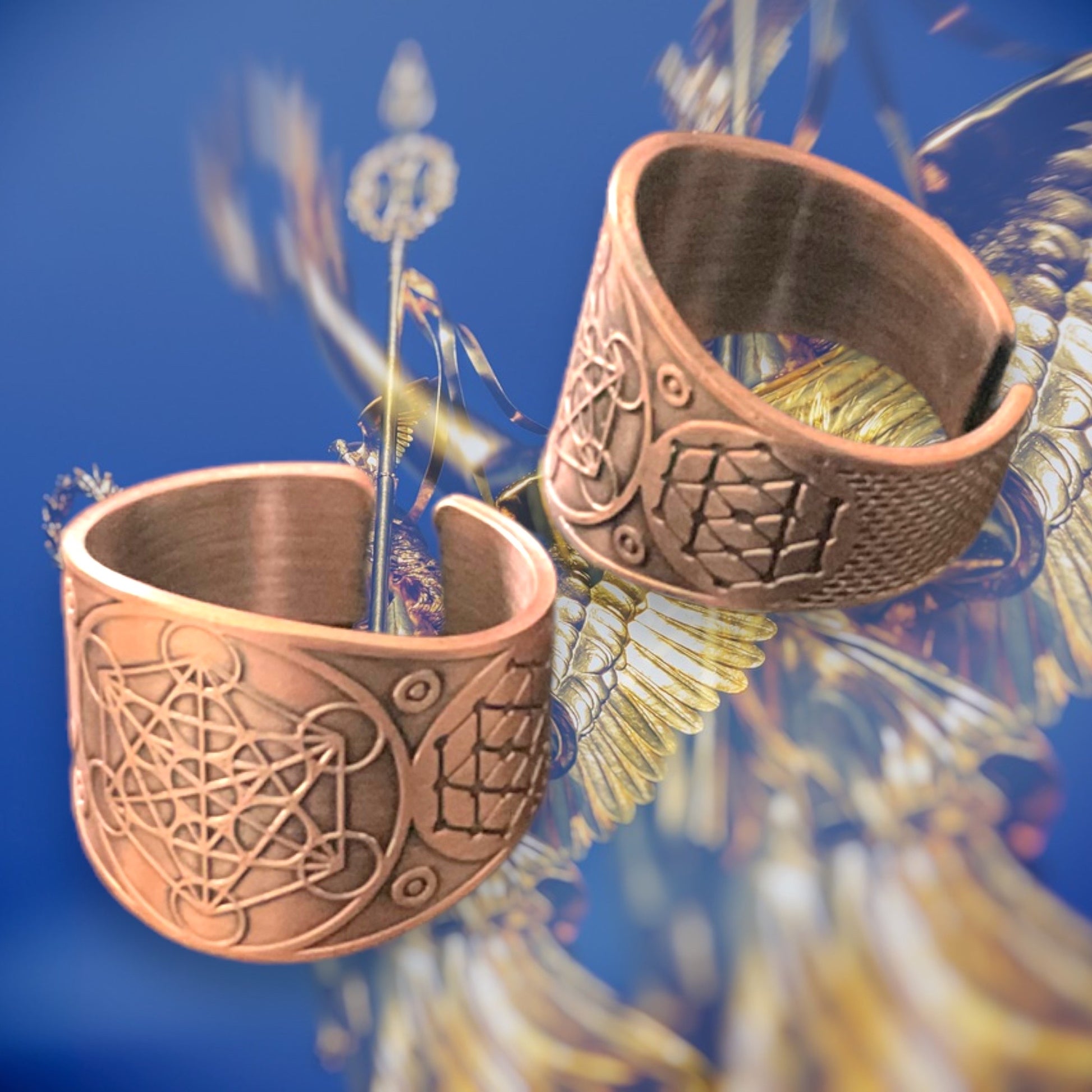 metaron angel copper ring
