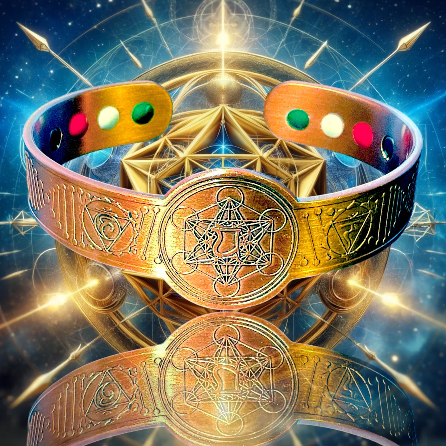 Charkra Balance magnetic 5 element bracelet