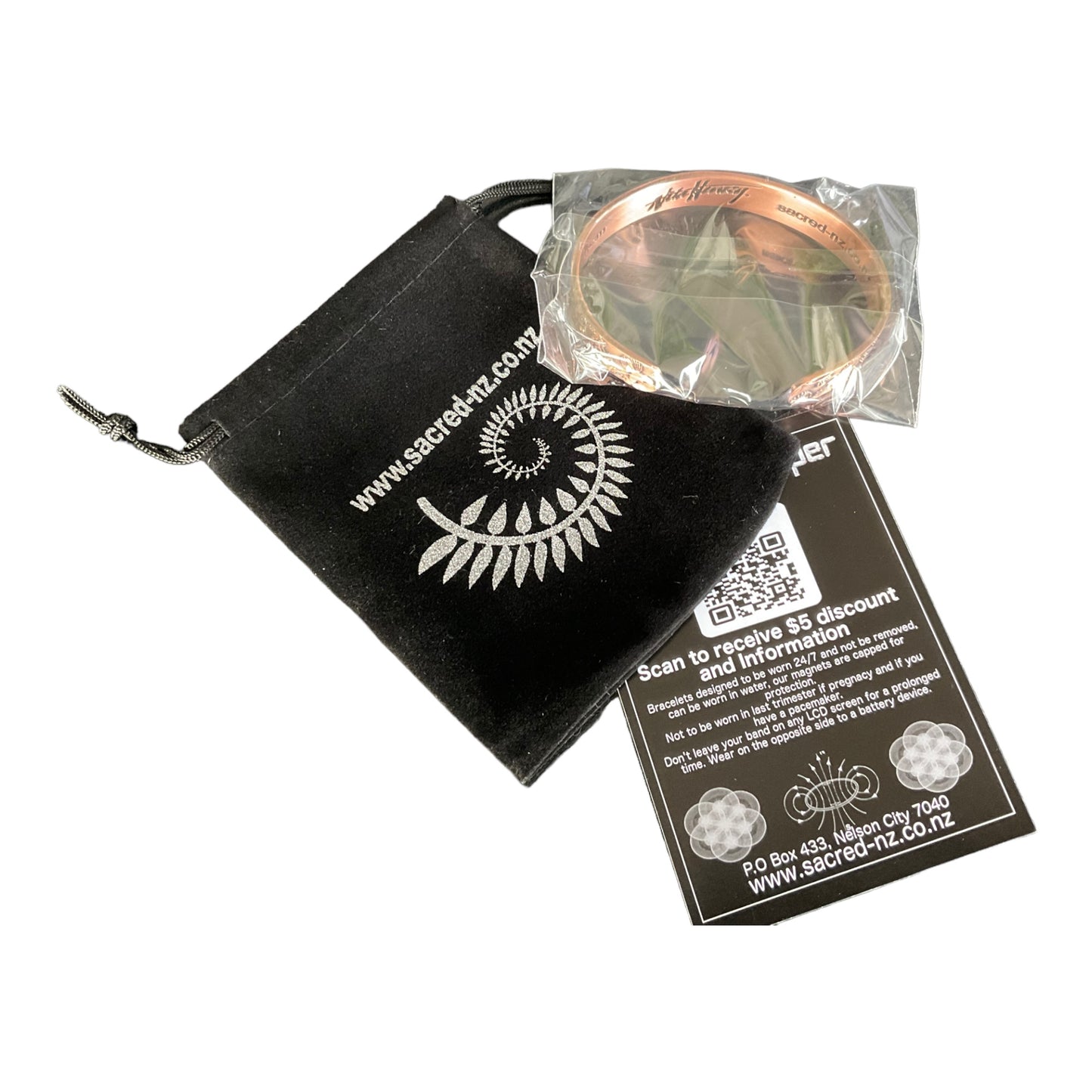 A2 100% Pure Copper Magnetic Band 'Maori Art'