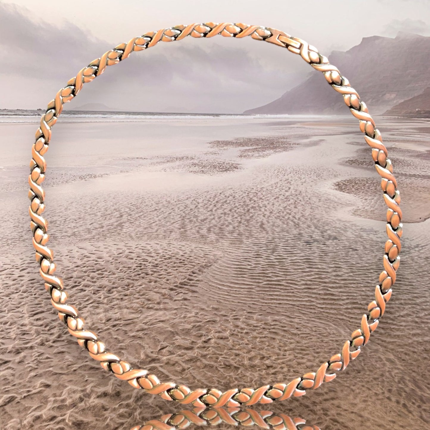 Magnetic copper necklace