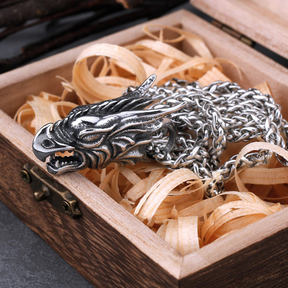 Viking Dragon Head pendant