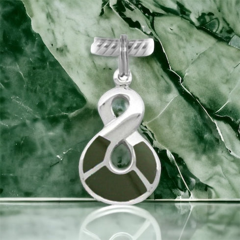 JC011 925 Sterling Silver Jade Charm