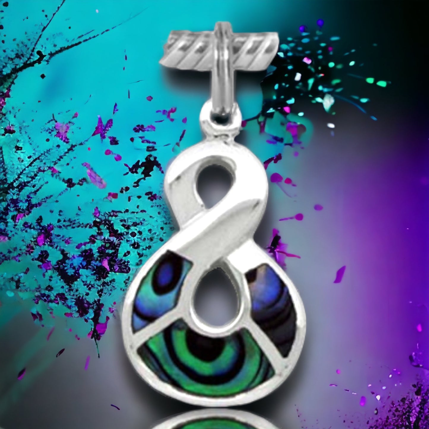 paua silver charm