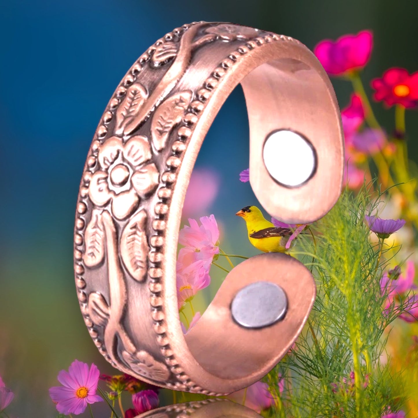 BC11 100% Pure Copper Magnetic Band/ Ring Set