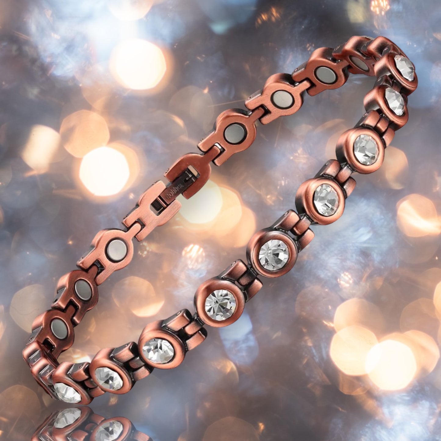 copper magnetic linked bracelet