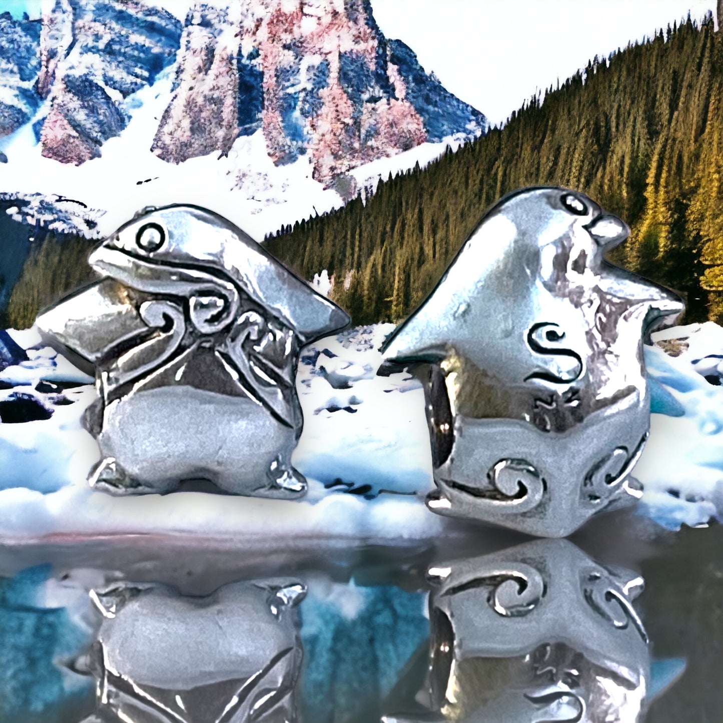 sterling silver charm penguin