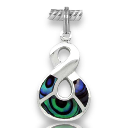 paua silver charm