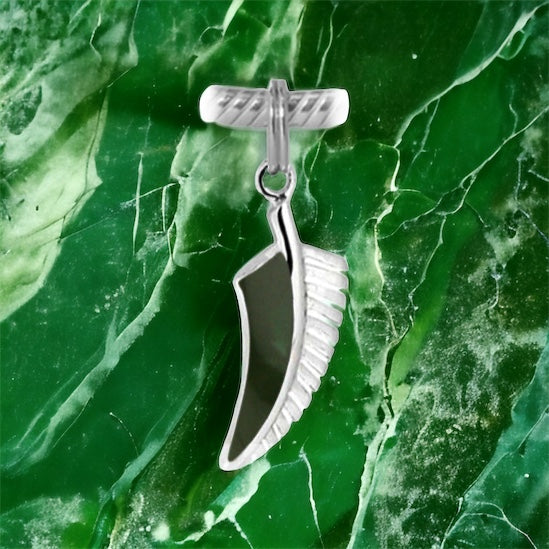 JC08 925 Sterling Silver Jade Charm