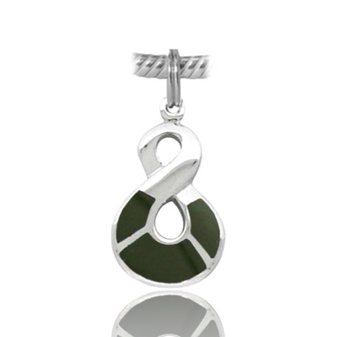 JC011  925 Sterling Silver Jade Charm