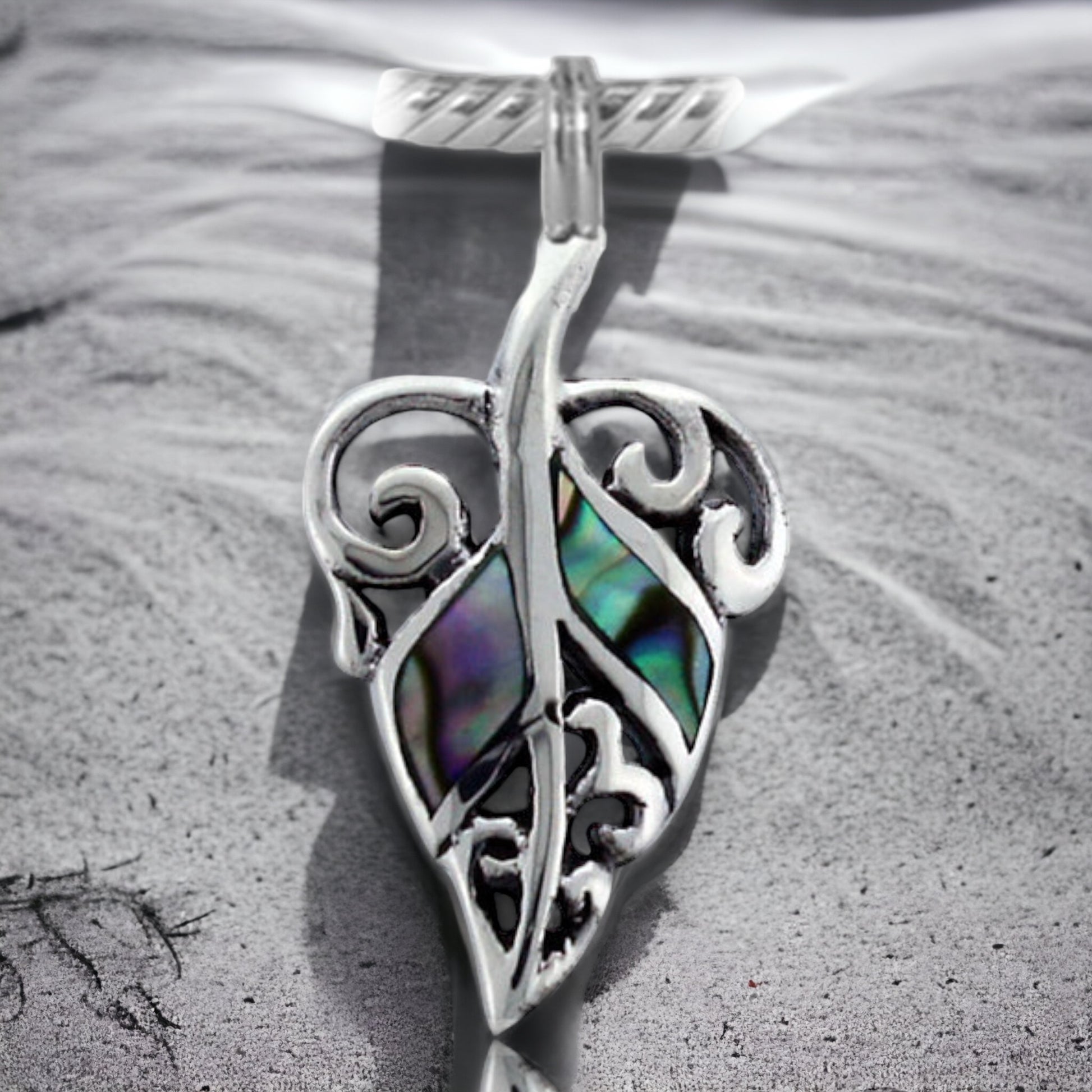 paua silver charm