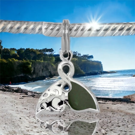 jade silver charm