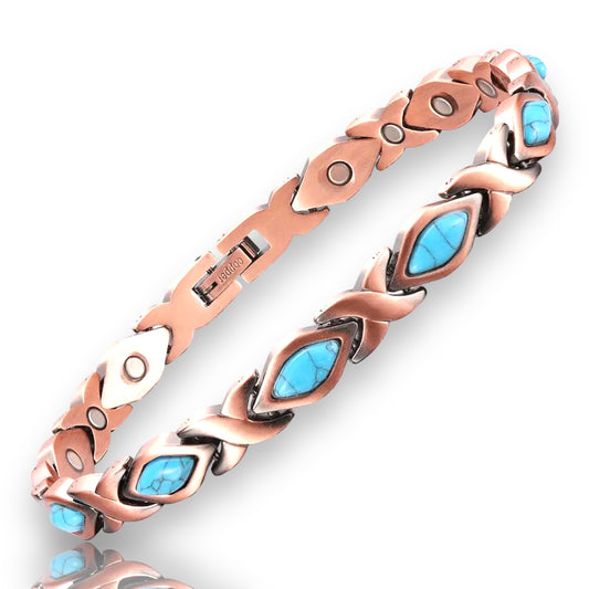 copper magnetic linked bracelet