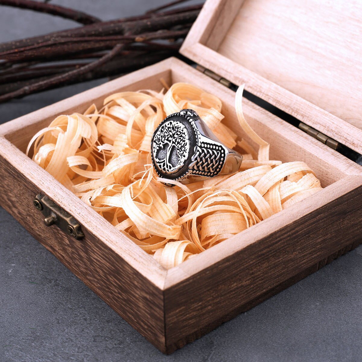 viking tree celtic ring