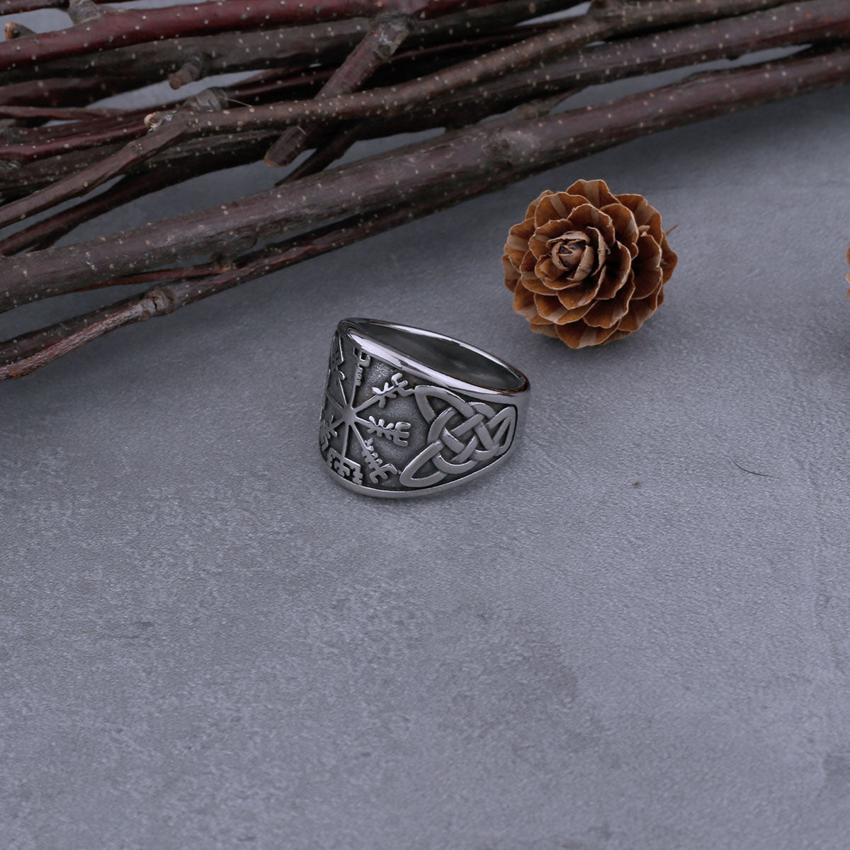 viking compass ring