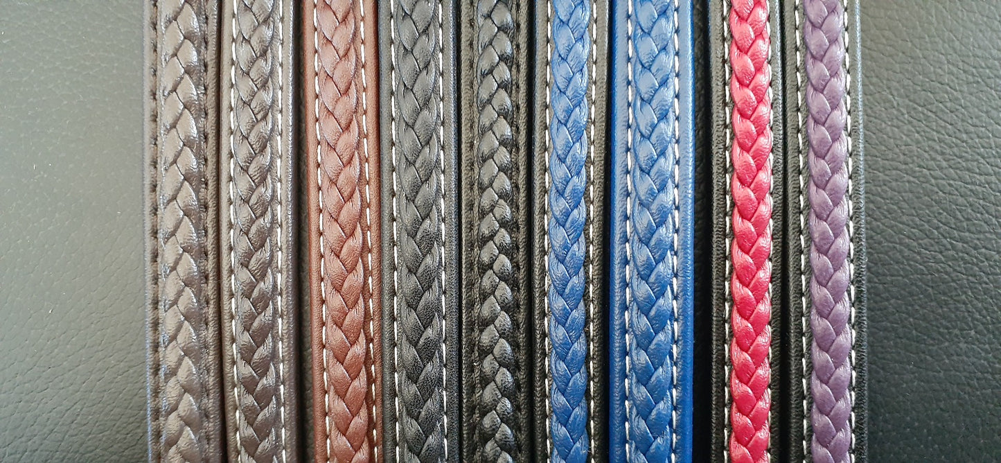 2129 Unisex Plait Leather Band (12mm)