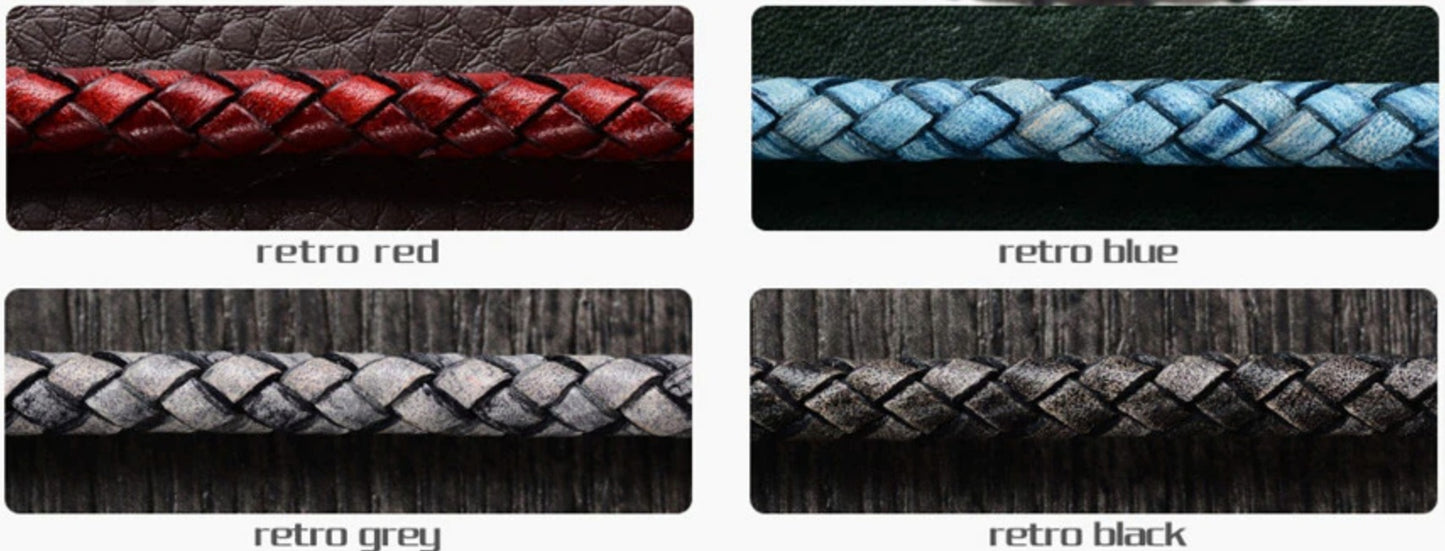 2026 Unisex Leather Band ’strength’ (6mm double)