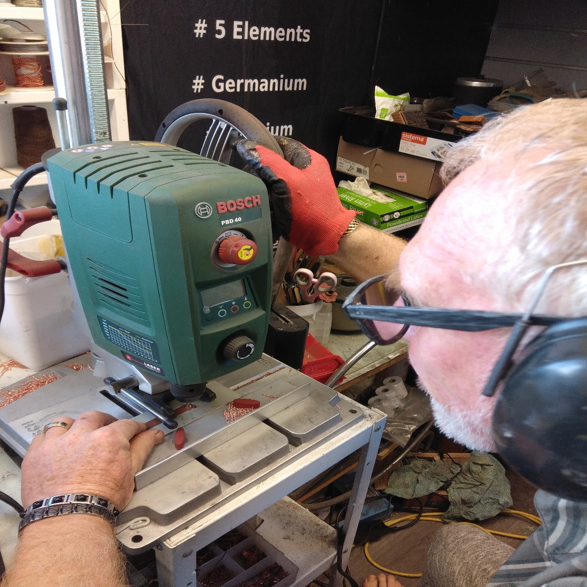 Copper band making in our sacred nz factory