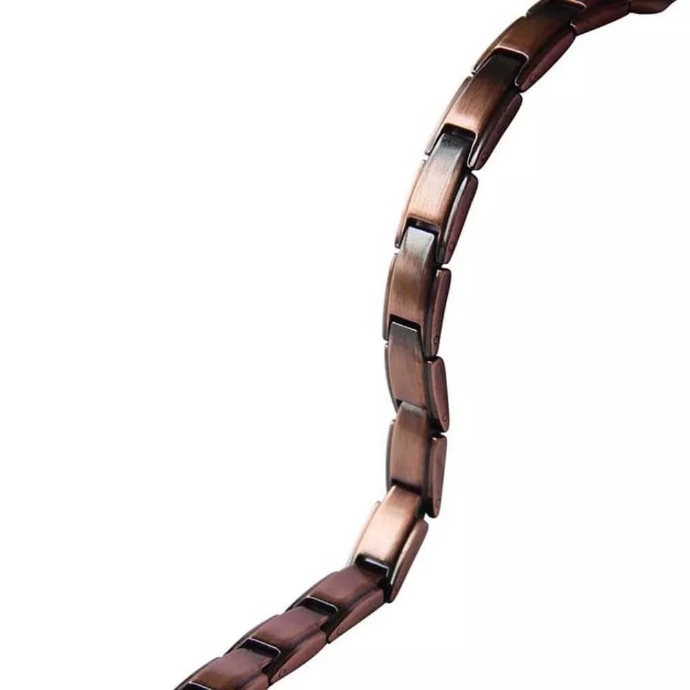 CB010 100% Pure Copper Linked Magnetic Bracelet 220x7mm