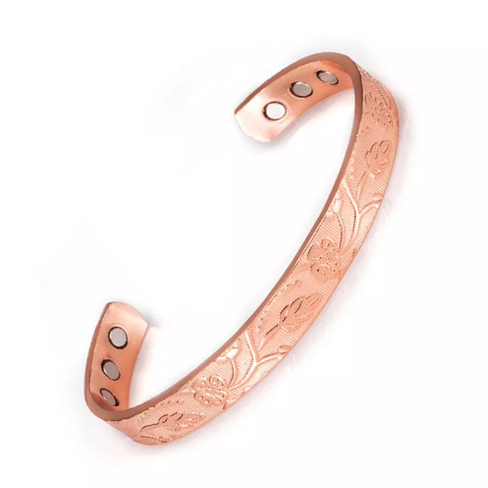 D07 100% Copper Magnetic Band 'Flower Trellis'