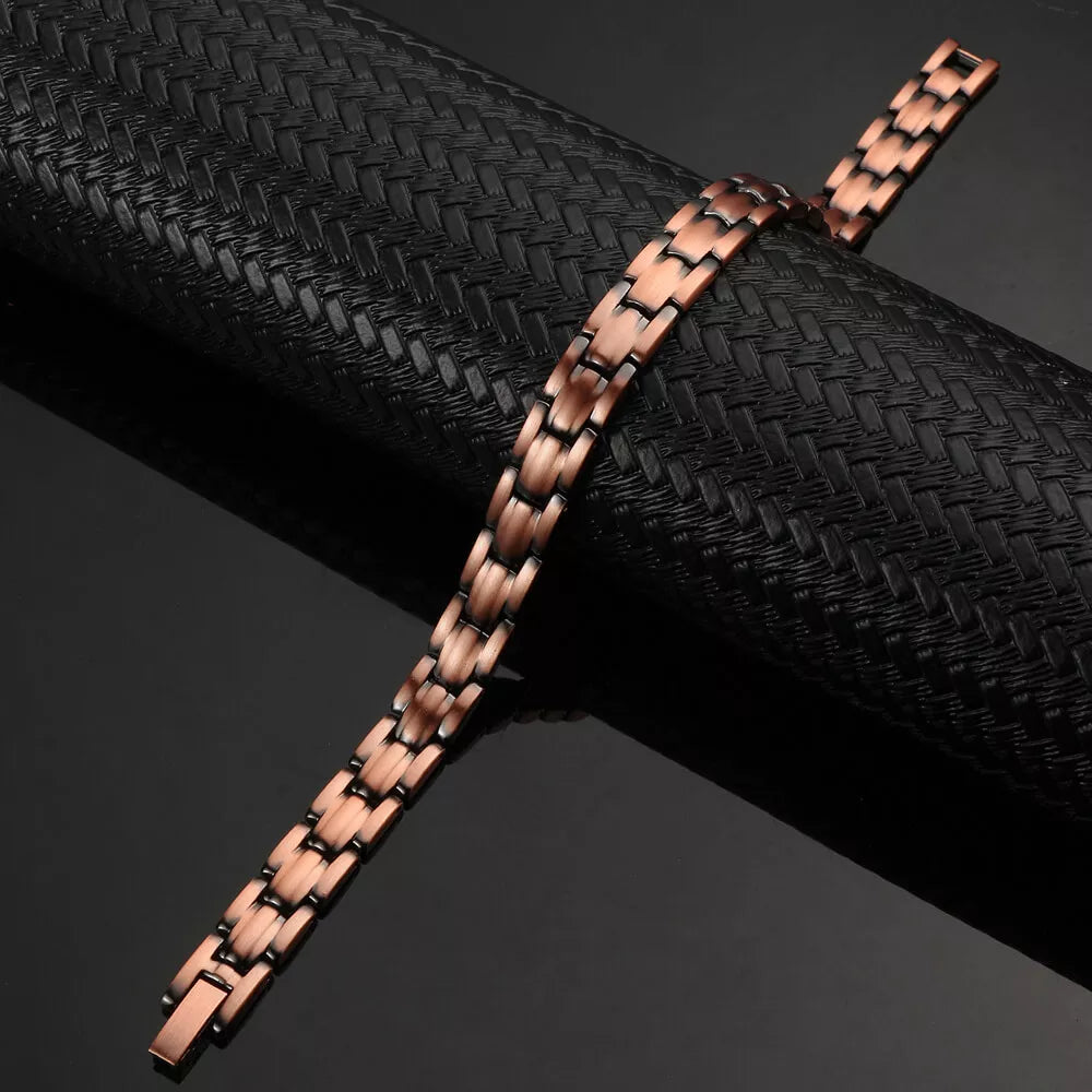 CLM316 100% Pure Copper Linked Magnetic Bracelet 215x9mm