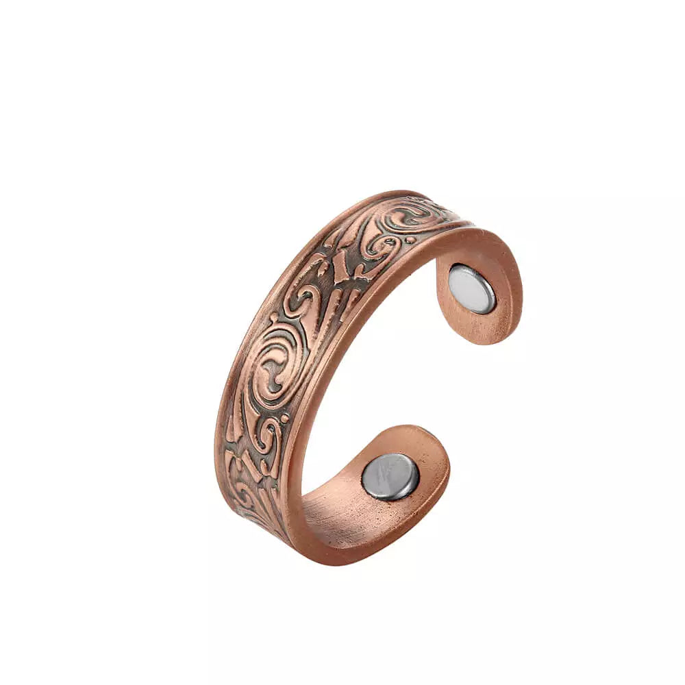CR16 Copper Ring swirl Koru