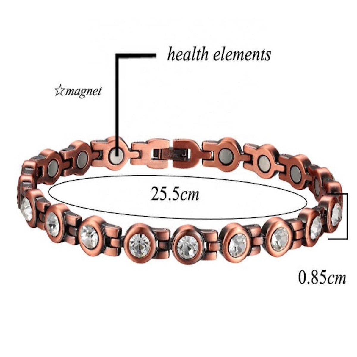 CLM33 100% Pure Copper Linked Magnetic Bracelet