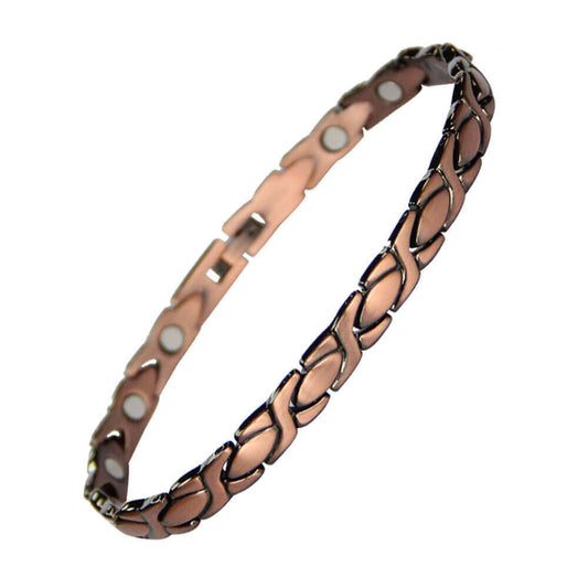 CLM38C-100% Pure Copper Linked Magnetic ANKLET / Bracelet