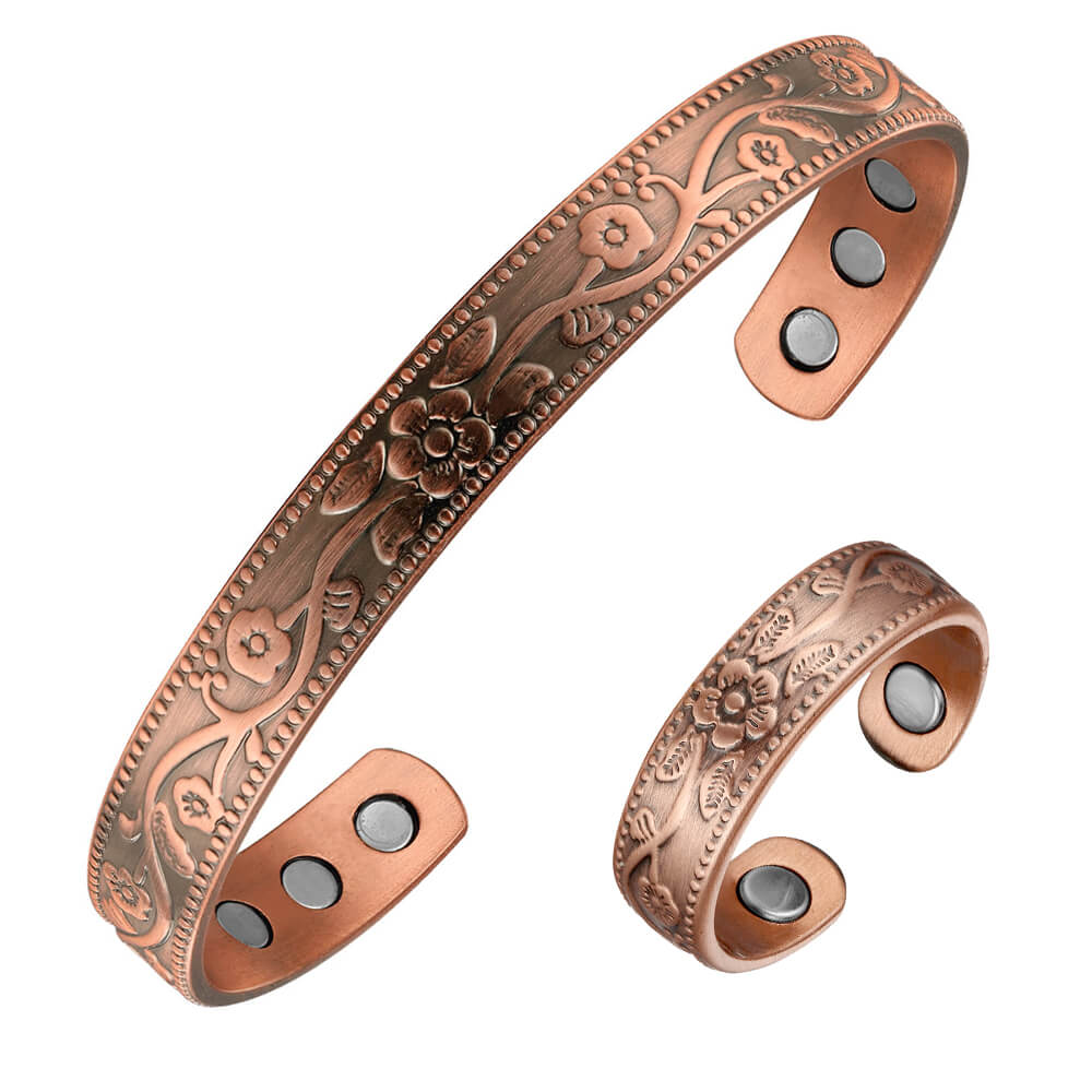 BC11 100% Pure Copper Magnetic Band/ Ring Set