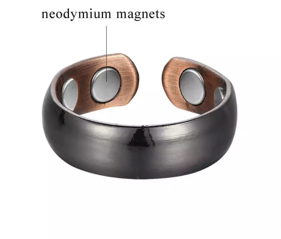 Copper Black Ring-4 Magnets CR076B