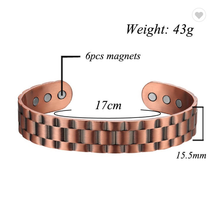 BC1 100% Pure Copper Magnetic Band / Ring Set