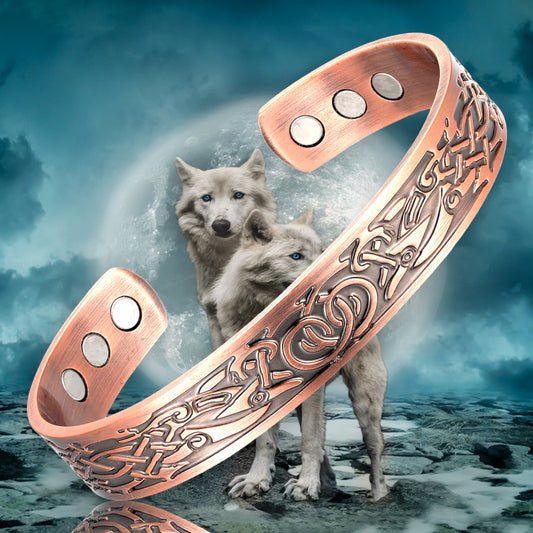 viking copper magnetic bracelet cuff