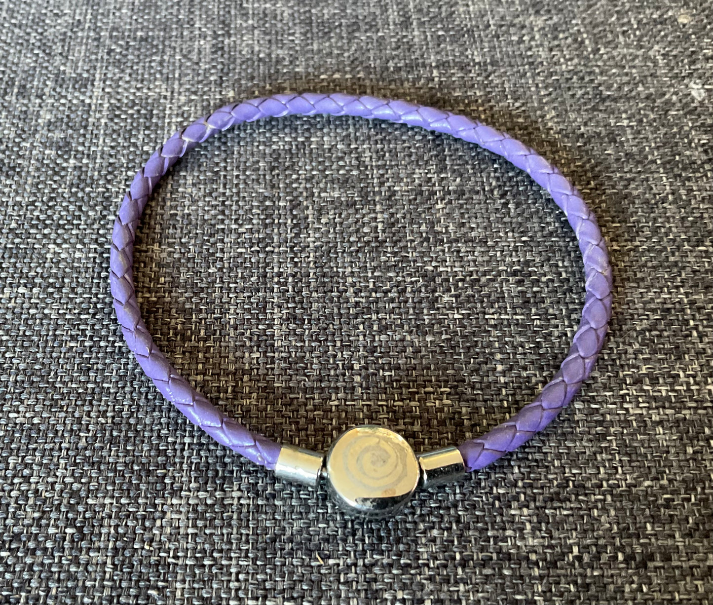 Leather Charm Bracelet 'Koru" (4mm)(No.3)