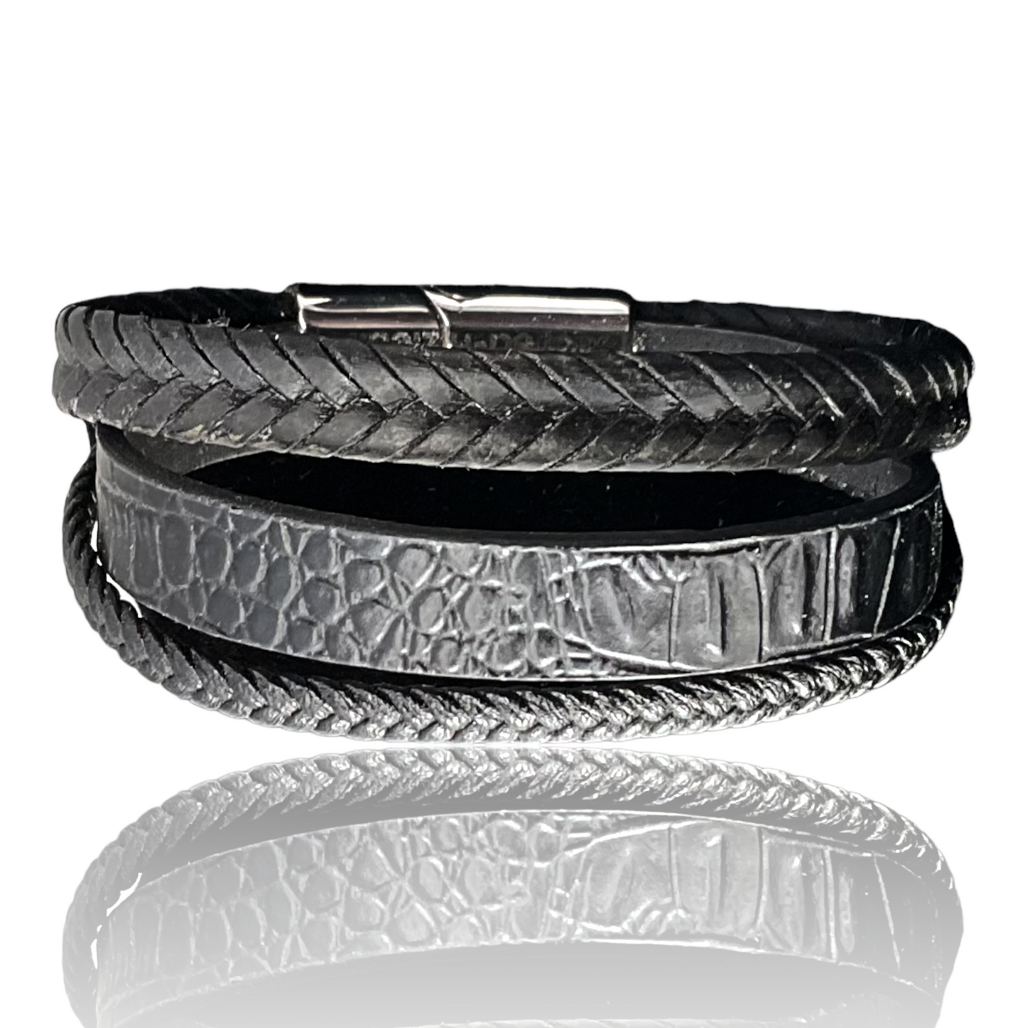 genuine leather unisex bracelet