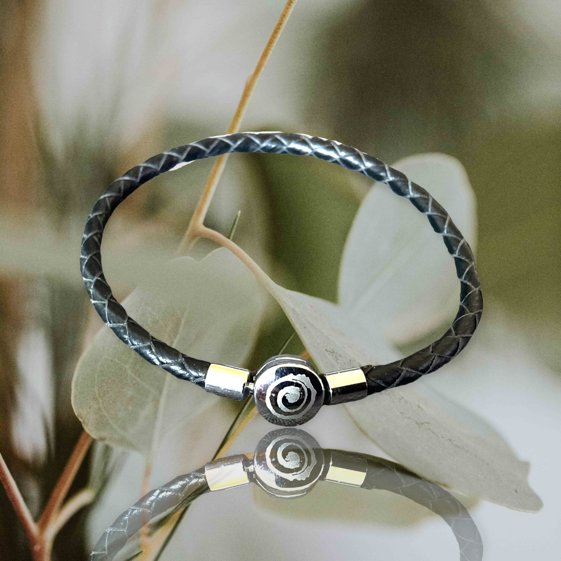 leather charm bracelet