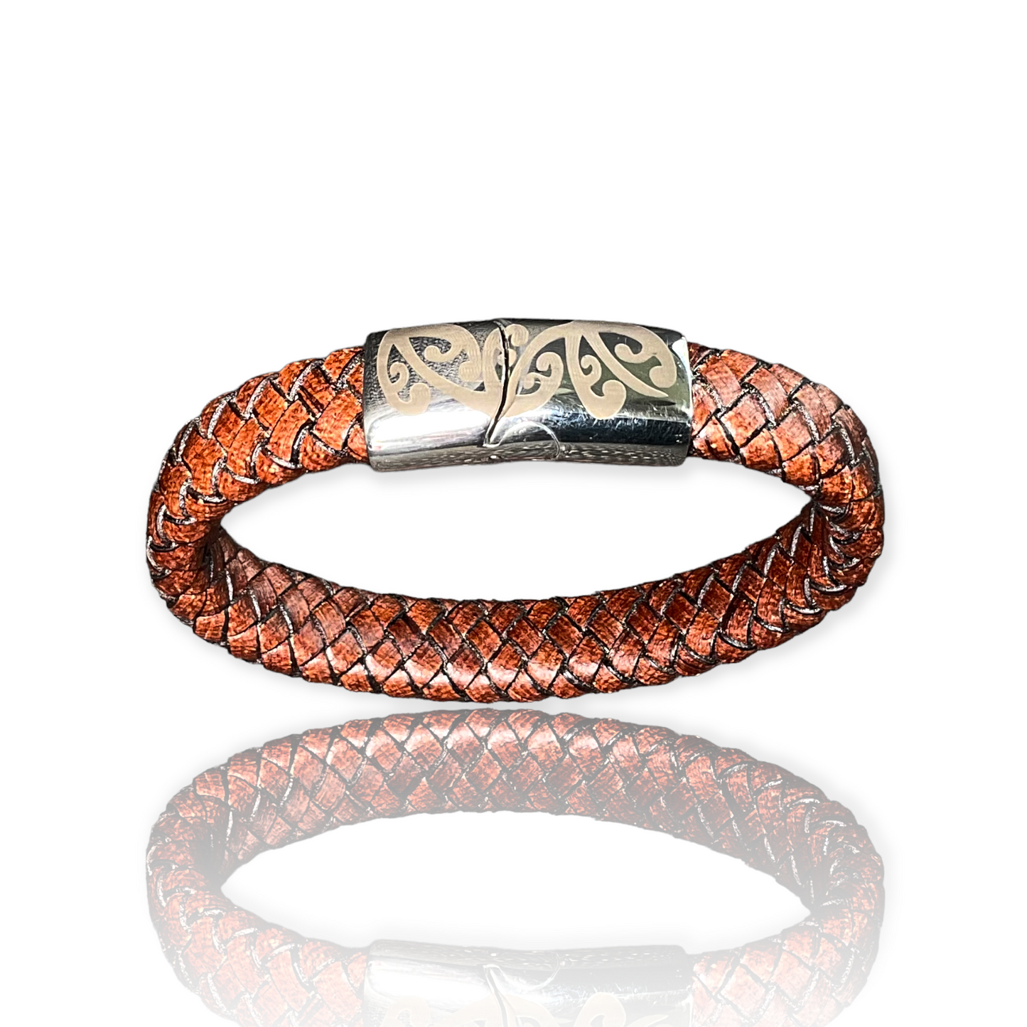 2030 Unisex genuine leather bracelet ‘ NZ plain weave’ (12mm)