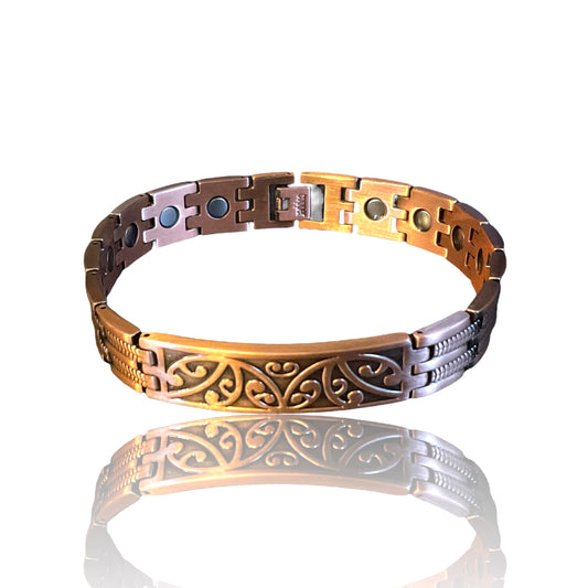 CLM32 100% Copper magnetic linked bracelet   'Stingray'