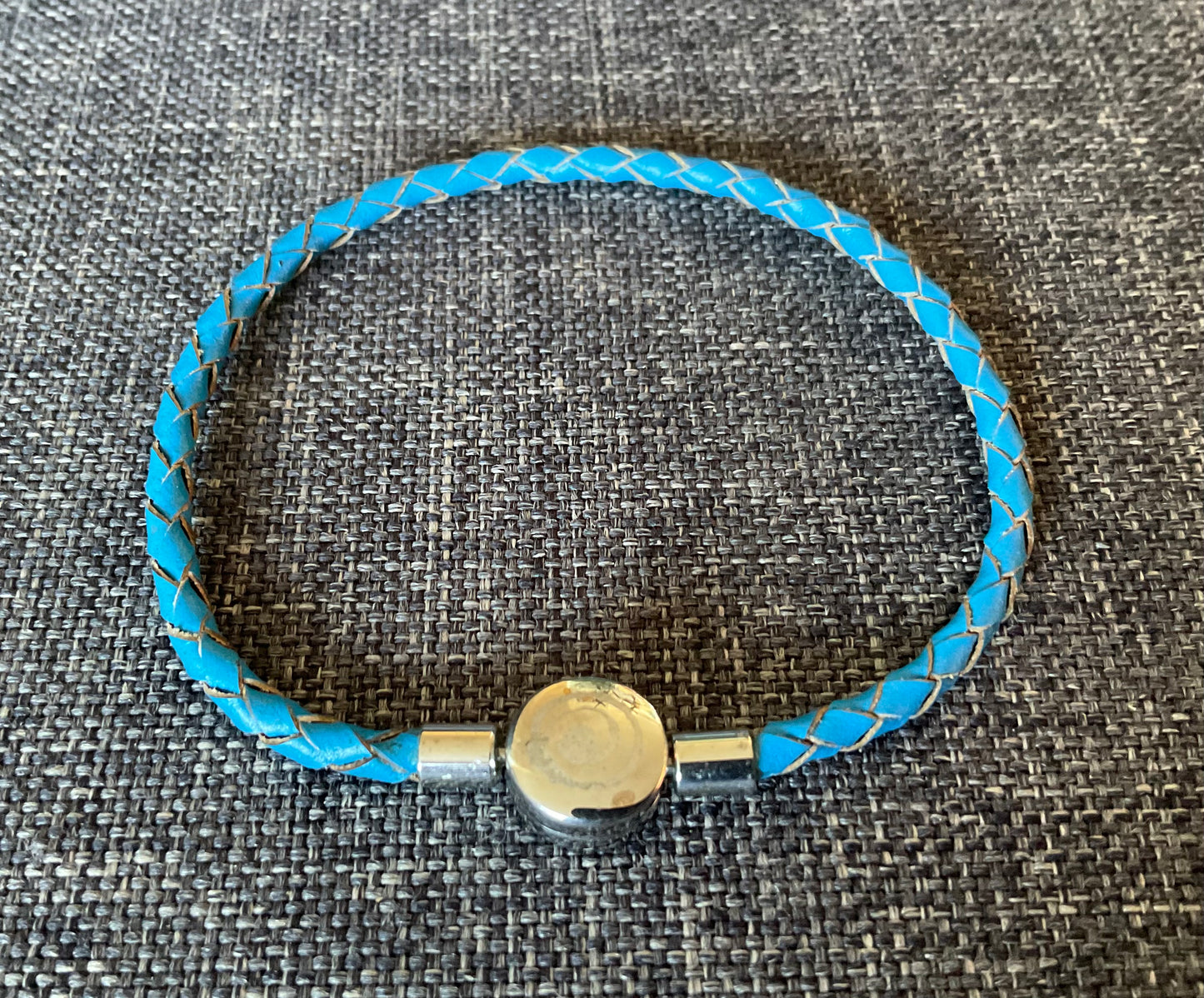 Leather Charm Bracelet 'Koru" (4mm)(No.3)