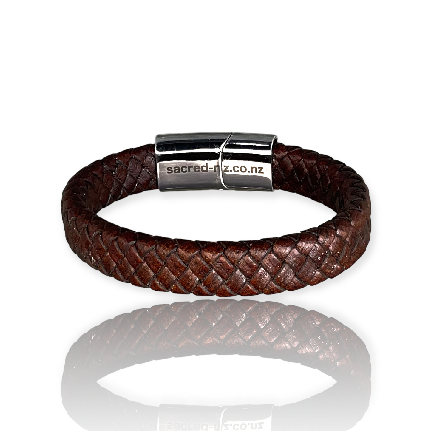 2030 Unisex genuine leather bracelet ‘ NZ plain weave’ (12mm)