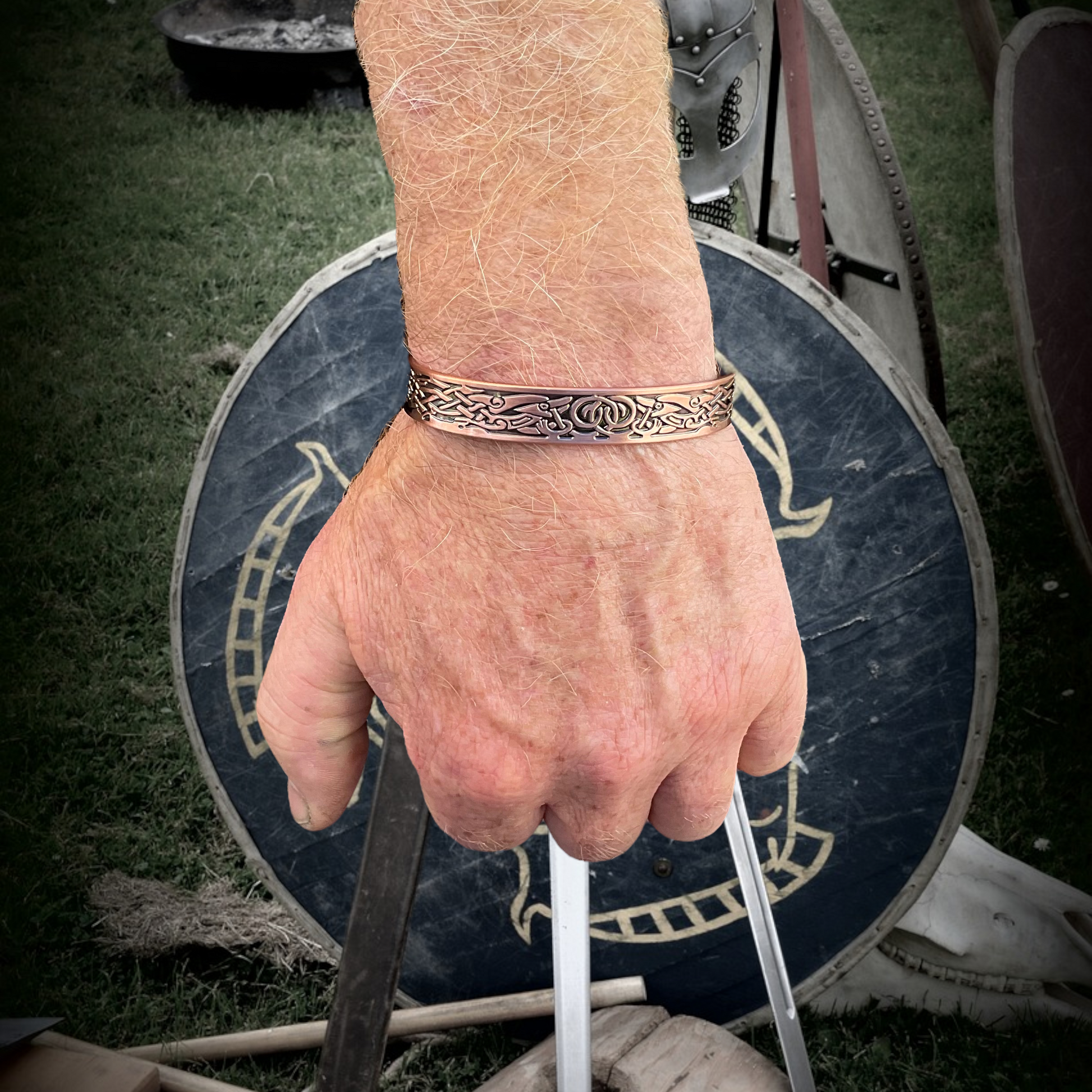 copper magnetic health bracelet viking