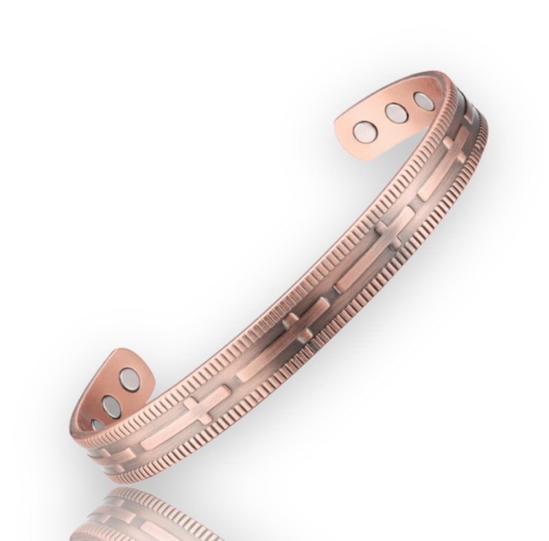 copper magnetic health bracelet cross