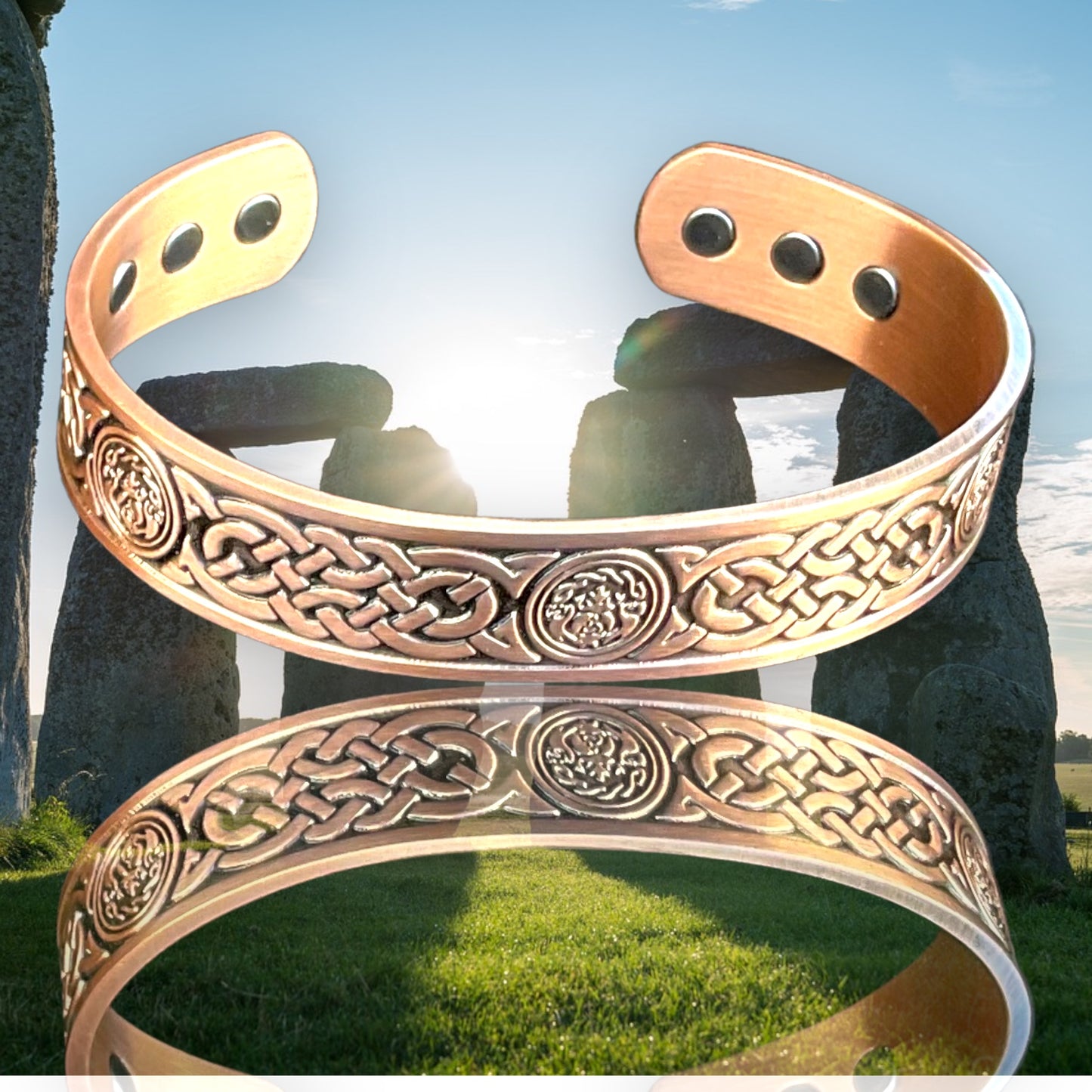 copper viking magnetic cuff bracelets