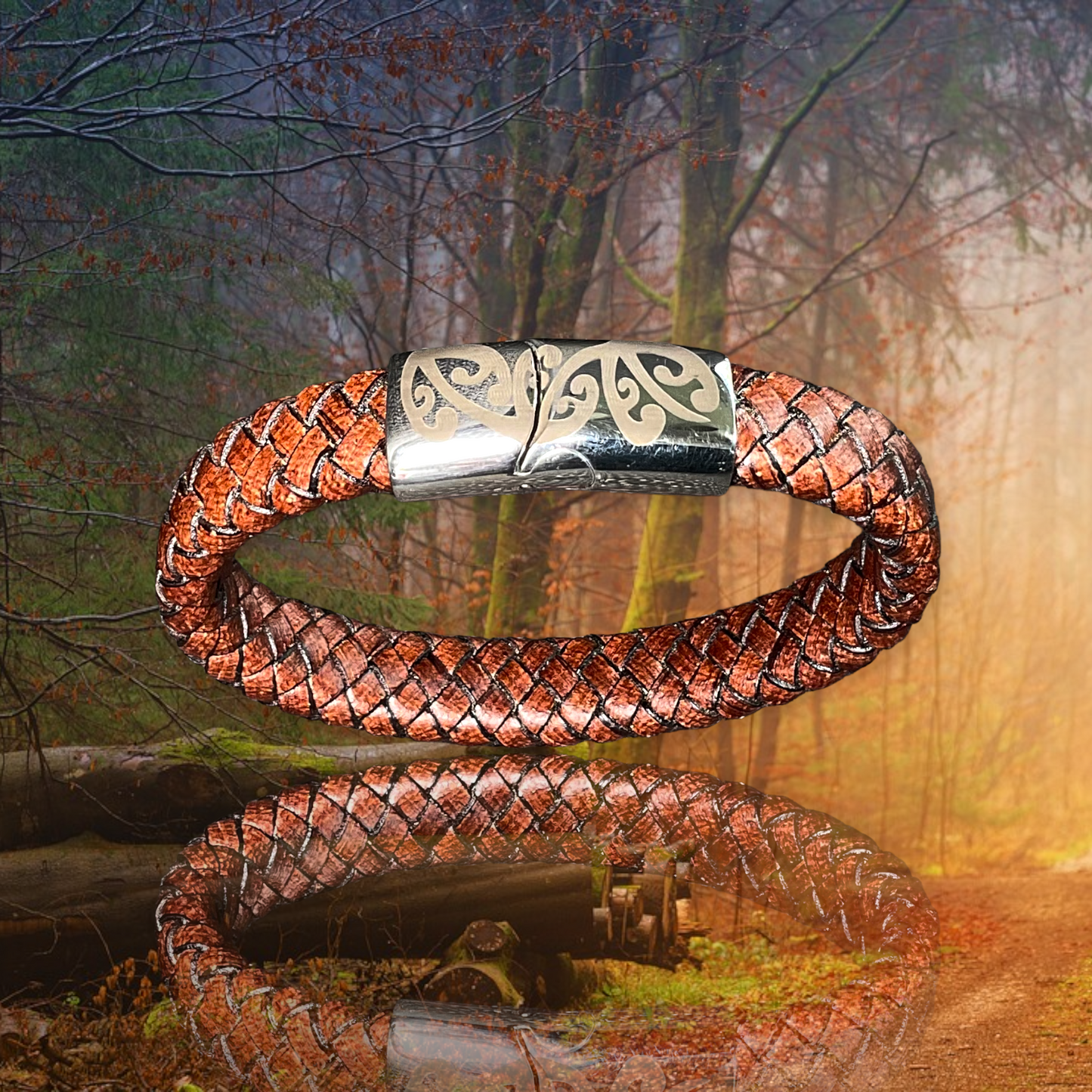 2030 Unisex genuine leather bracelet ‘ NZ plain weave’ (12mm)