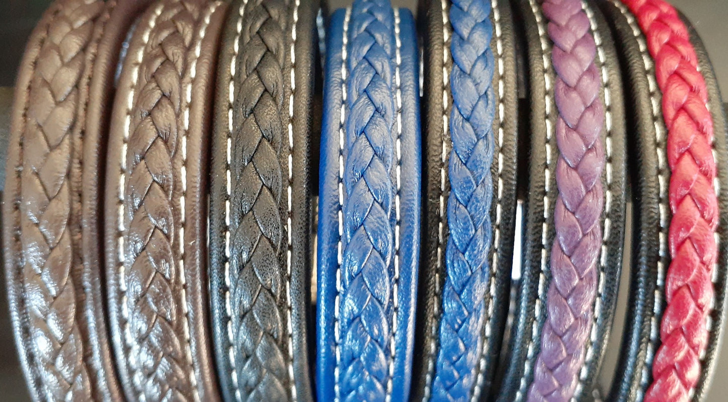 2129 Unisex Plait Leather Band (12mm)