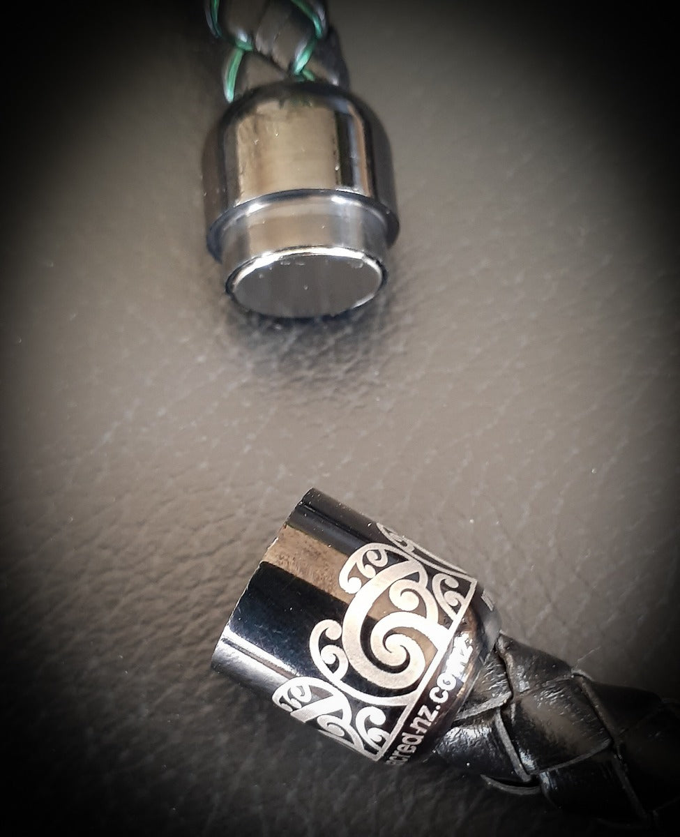 2008a NZ Unisex Leather Band ‘Koru Forest’ (8mm)