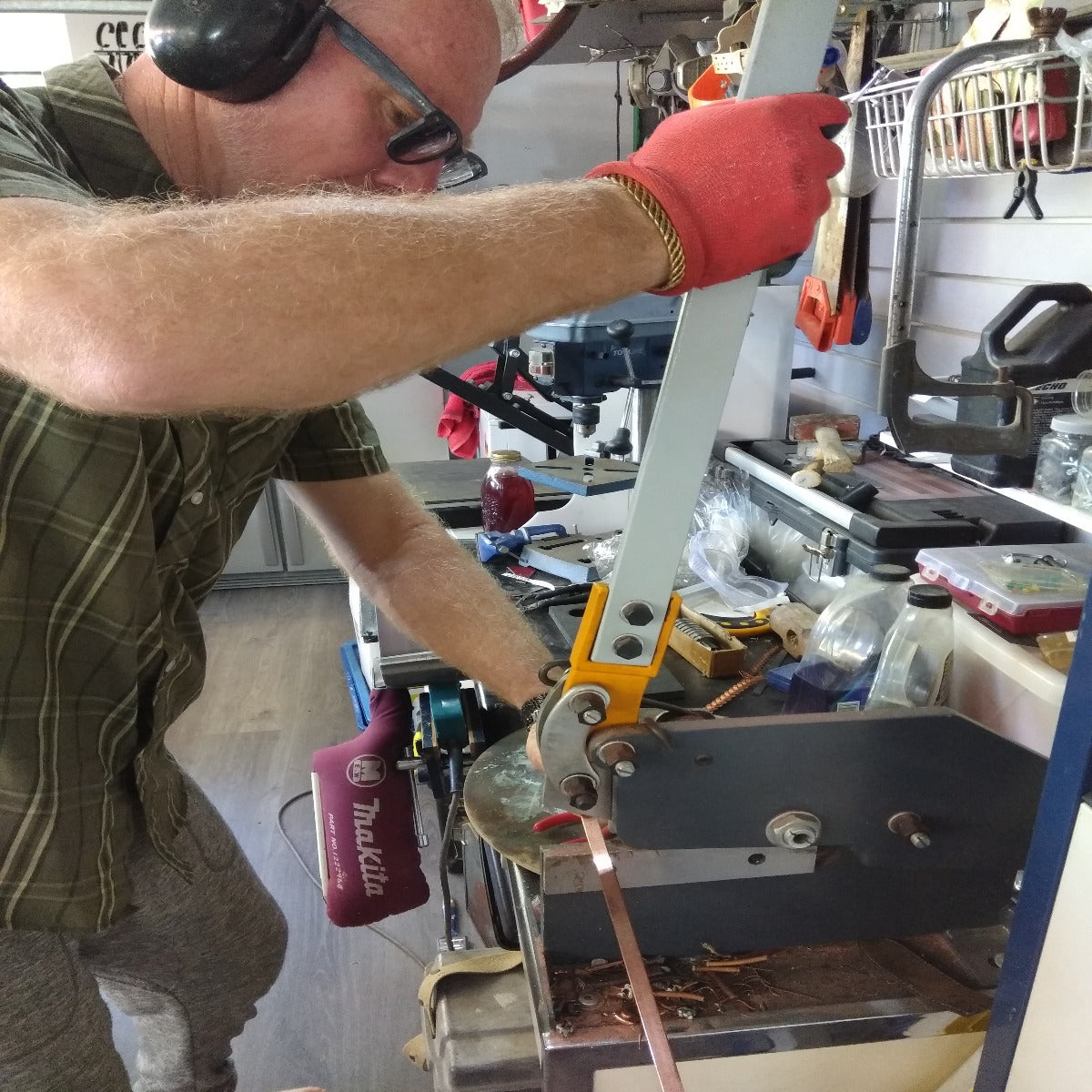 Copper band making in our sacred nz factory