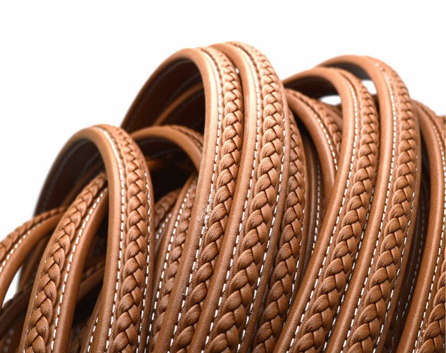 2129 Unisex Plait Leather Band (12mm)