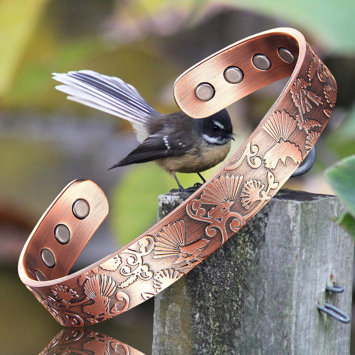 A11ws 100% Pure copper magnetic band 'NZ Fantail' (WHOLESALE)