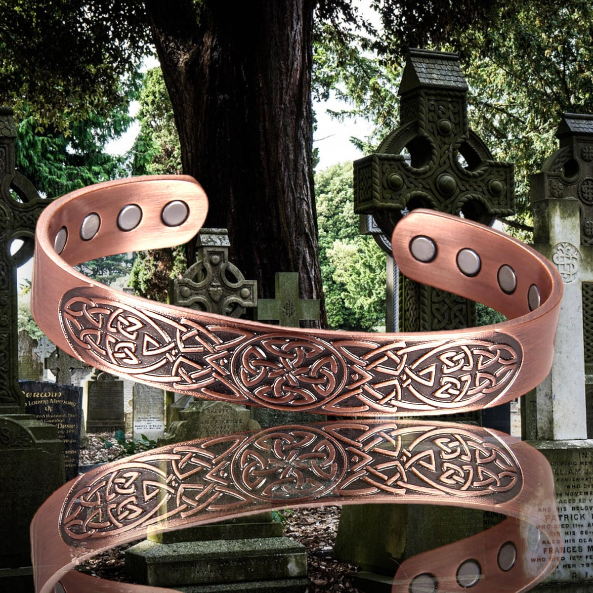 A6ws 100% Pure copper magnetic band 'Celtic Banner' (WHOLESALE)