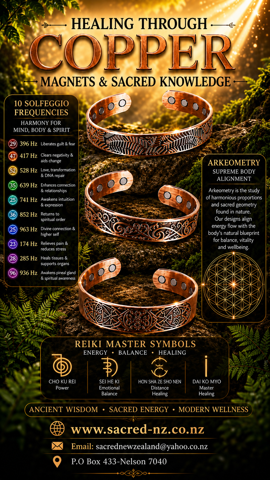 A8 100% Pure copper magnetic band ‘Aroha Love’